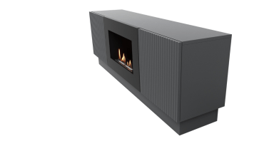 Тумба с биокамином Firelight BFP/P-1400L графит